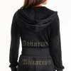 Kvinnor Juicy Couture Aquarius Big Bling Velour Hoodie