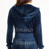 Kvinnor Juicy Couture Aquarius Big Bling Velour Hoodie