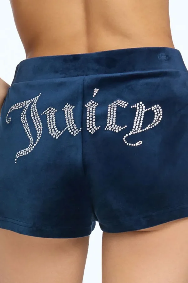 Kvinnor Juicy Couture Big Bling Velour Booty Shorts