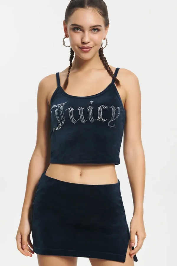 Kvinnor Juicy Couture Big Bling Velour Linne