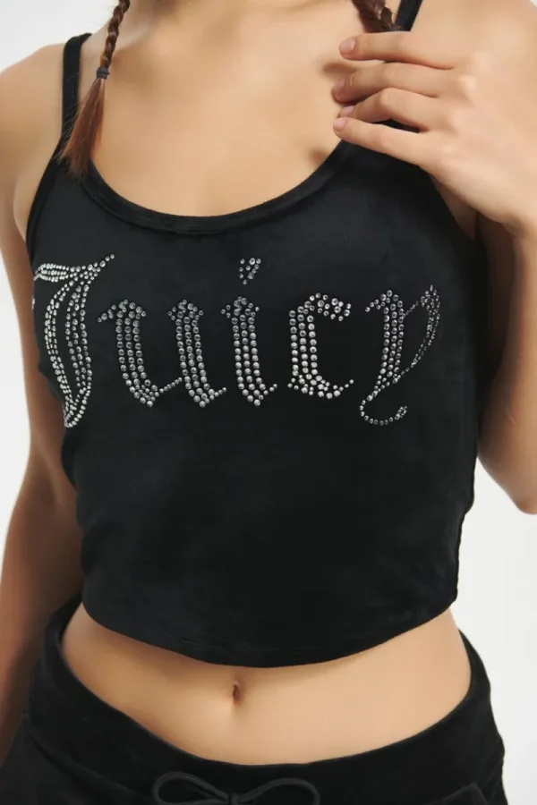 Kvinnor Juicy Couture Big Bling Velour Linne