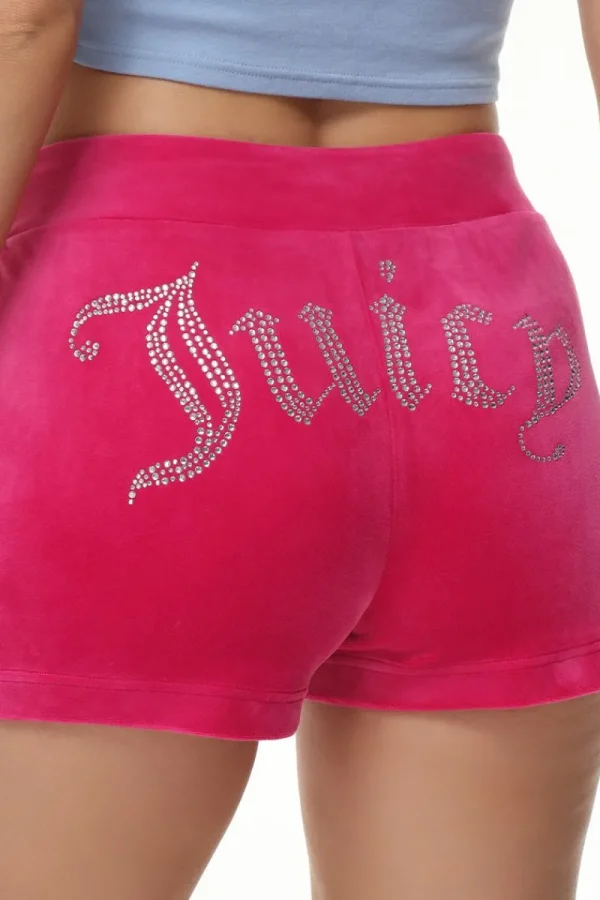 Kvinnor Juicy Couture Big Bling Velour Track Shorts