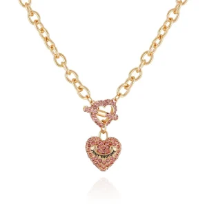 Juicy Couture Bling Hjartat Hangande Charm Halsband