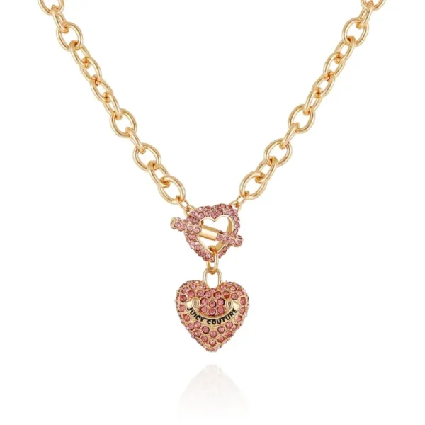 Juicy Couture Bling Hjartat Hangande Charm Halsband