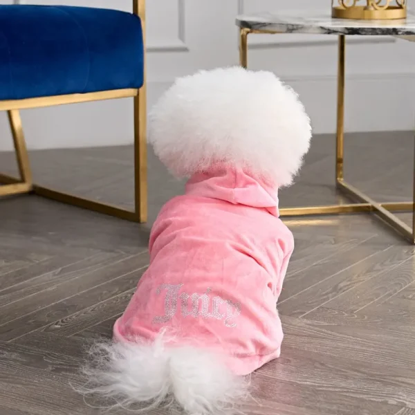 Juicy Couture Bling Velour Pet Hoodie