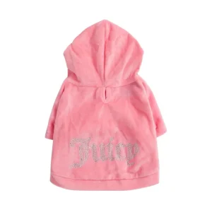 Juicy Couture Bling Velour Pet Hoodie