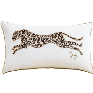 Juicy Couture Broderad Leopardkudde