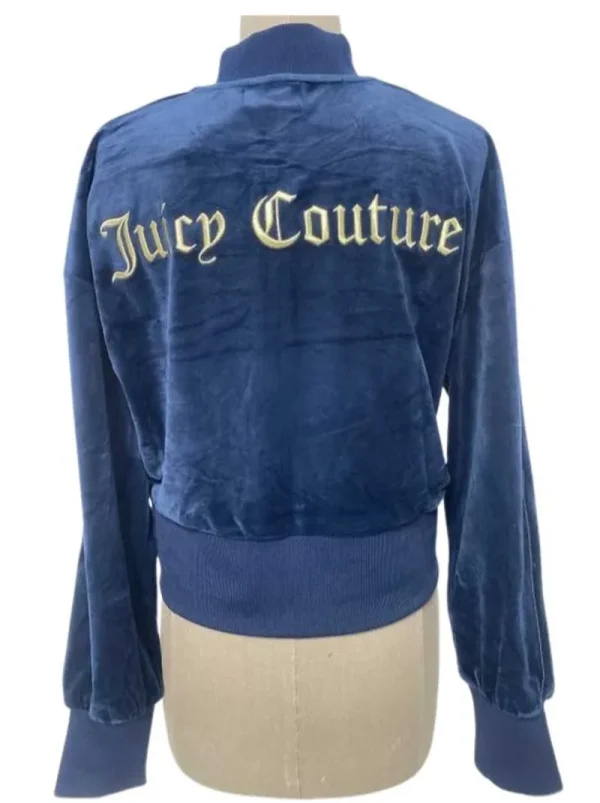 Kvinnor Juicy Couture Broderad Velourbomberjacka—Rejuiced