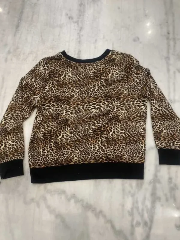 Kvinnor Juicy Couture Crewneck Leopard Pyjamas Top—Rejuiced