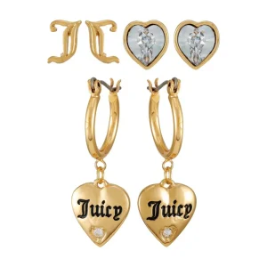 Juicy Couture Dubbar Och Liten Hoop Trio Örhängen Set