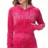 Kvinnor Juicy Couture Front Bling Hoodie