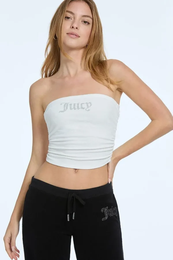 Kvinnor Juicy Couture Handduksfrotte Small Bling Tube Top