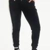 Kvinnor Juicy Couture Joggers I Kontrasterande Ribb I Velour