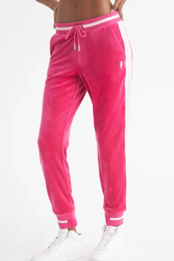 Kvinnor Juicy Couture Joggers I Kontrasterande Ribb I Velour