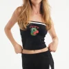 Kvinnor Juicy Couture Juicy Varsity Velour Tube Top