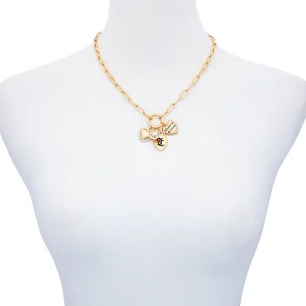 Juicy Couture Layered Multi Charm Halsband