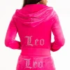 Kvinnor Juicy Couture Leo Big Bling Velour Hoodie