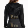 Kvinnor Juicy Couture Leo Big Bling Velour Hoodie