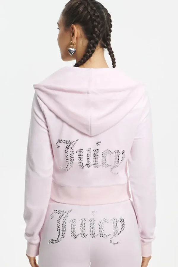 Kvinnor Juicy Couture Luvtroja I Velour Med Blandade Juveler