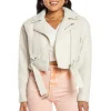 Kvinnor Juicy Couture Mohair Cropped Moto Jacket