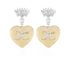 Juicy Couture Monogram Crown Heart Drop Örhängen