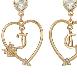 Juicy Couture Monogram Heart Drop Hoop Örhängen