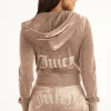 Kvinnor Juicy Couture Og Big Bling Velour Hoodie