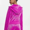 Kvinnor Juicy Couture Og Big Bling Velour Hoodie