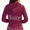 Kvinnor Juicy Couture Og Big Bling Velour Hoodie