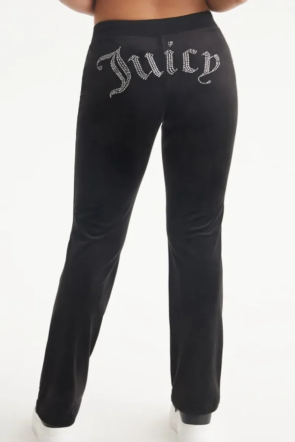 Kvinnor Juicy Couture Og Big Bling Velour Track Pants —Rejuiced