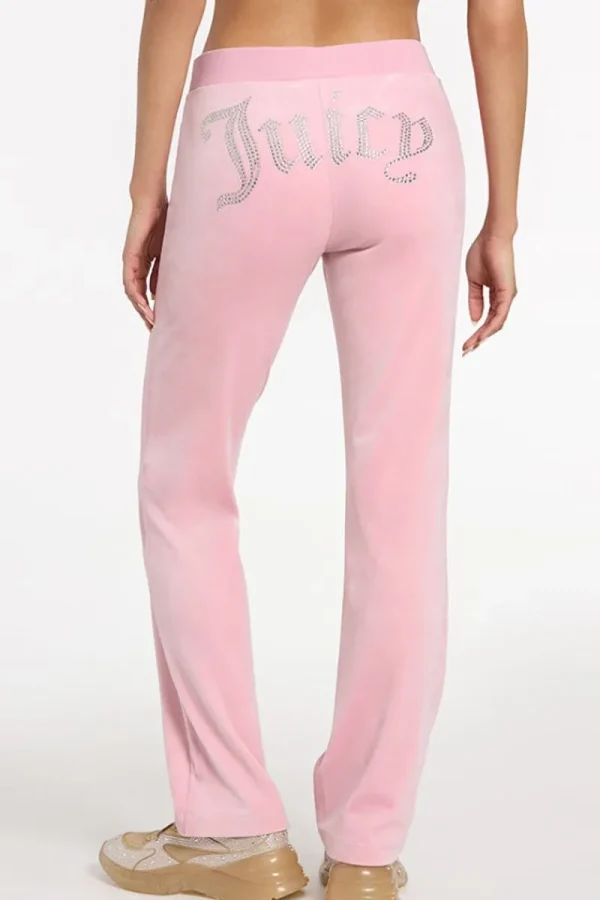 Kvinnor Juicy Couture Og Big Bling Velour Track Pants —Rejuiced