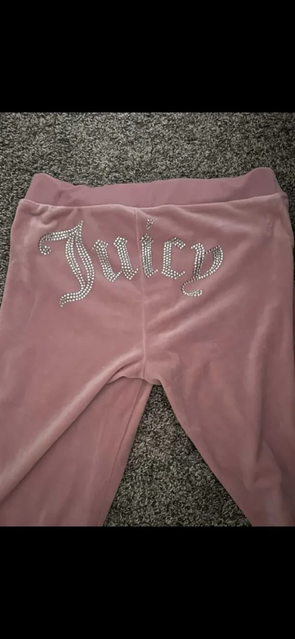 Kvinnor Juicy Couture Og Big Bling Velour Track Pants —Rejuiced