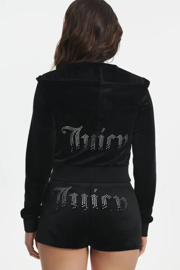 Kvinnor Juicy Couture Ombre Big Bling Velour Hoodie