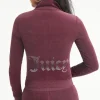 Kvinnor Juicy Couture Ombre Bling Cotton Velour Mockneck Traningsjacka