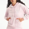 Kvinnor Juicy Couture Oversized Big Bling Velour Hoodie