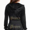 Kvinnor Juicy Couture Pisces Big Bling Velour Hoodie