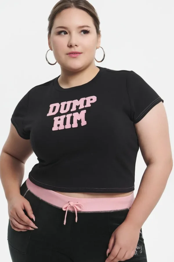 Kvinnor Juicy Couture Plus-Size Dump Him Baby Tee