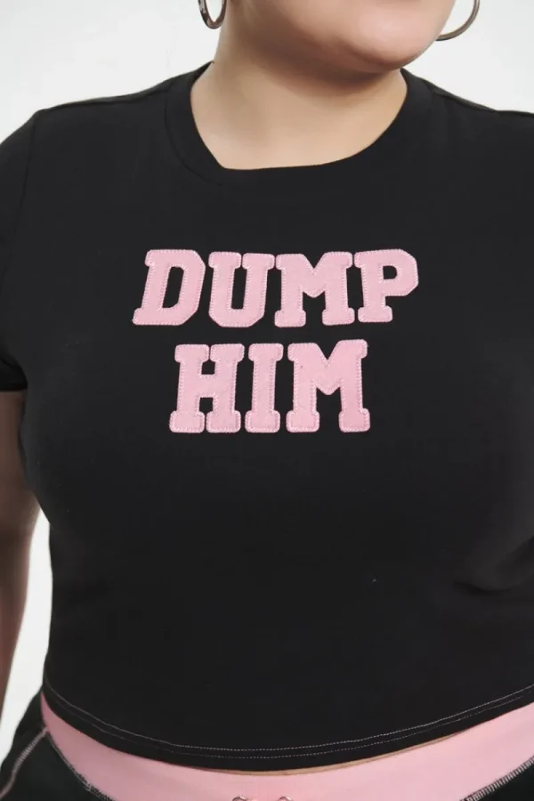 Kvinnor Juicy Couture Plus-Size Dump Him Baby Tee