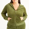 Kvinnor Juicy Couture Plus-Size Icons Luvtroja I Klassisk Bomullsvelour