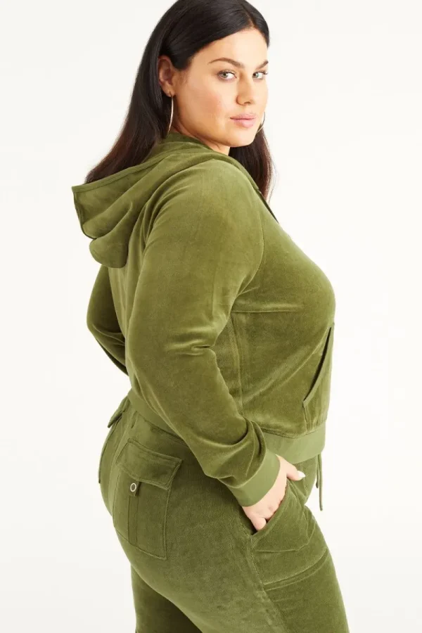 Kvinnor Juicy Couture Plus-Size Icons Luvtroja I Klassisk Bomullsvelour