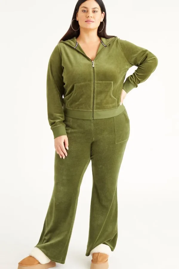 Kvinnor Juicy Couture Plus-Size Icons Luvtroja I Klassisk Bomullsvelour