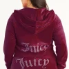 Kvinnor Juicy Couture Plus-Size Og Big Bling Velour Hoodie