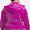 Kvinnor Juicy Couture Plus-Size Og Big Bling Velour Hoodie