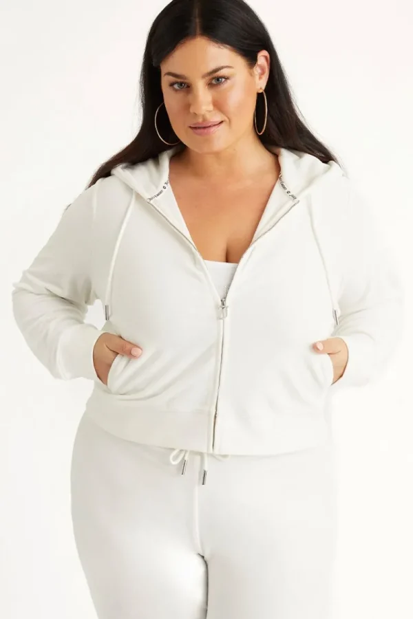 Kvinnor Juicy Couture Plus-Size Og Big Bling Velour Hoodie