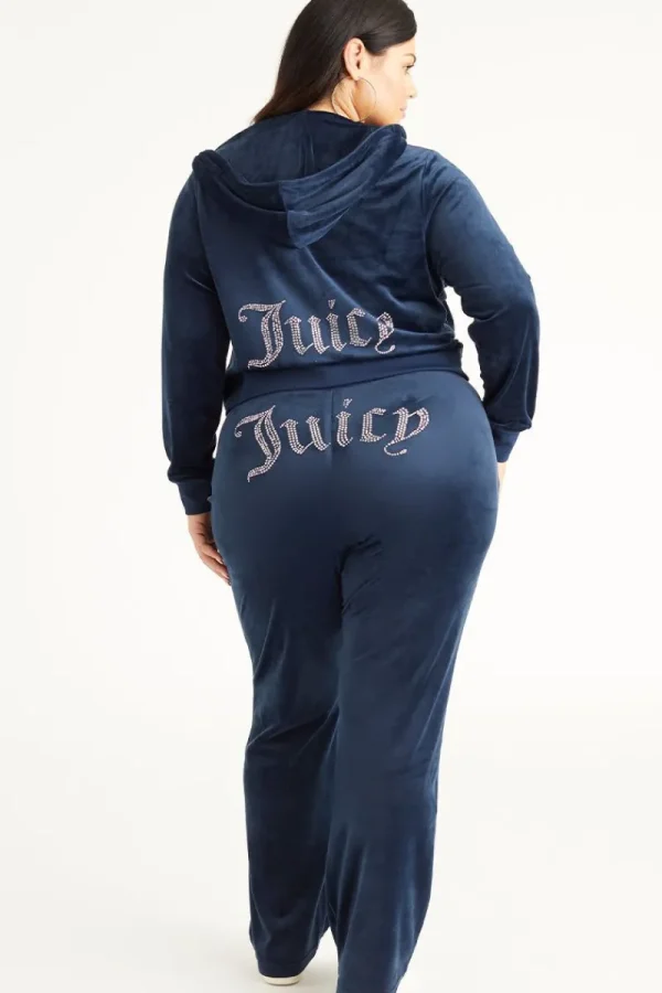 Kvinnor Juicy Couture Plus-Size Og Big Bling Velour Träningsbyxor