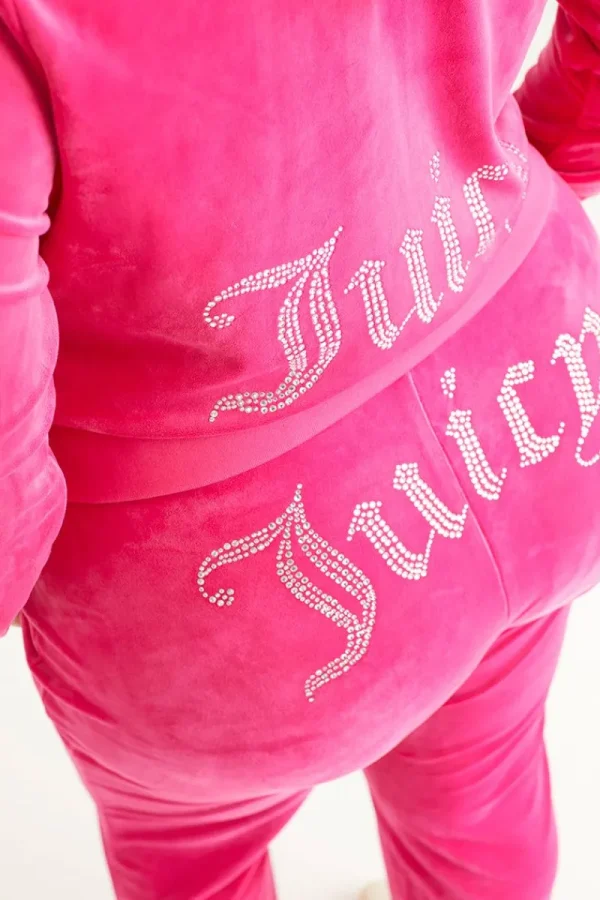 Kvinnor Juicy Couture Plus-Size Og Big Bling Velour Träningsbyxor