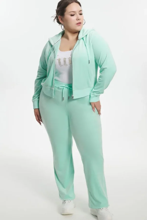 Kvinnor Juicy Couture Plus-Size Og Big Bling Velour Träningsbyxor