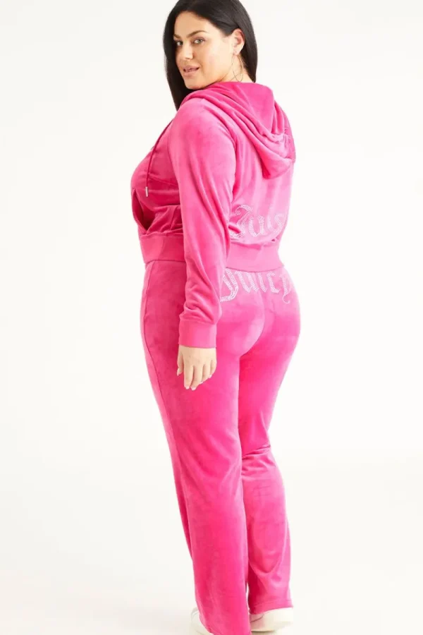 Kvinnor Juicy Couture Plus-Size Og Big Bling Velour Träningsbyxor