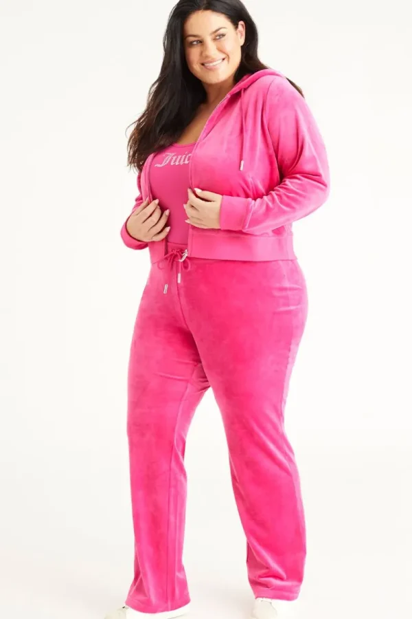 Kvinnor Juicy Couture Plus-Size Og Big Bling Velour Träningsbyxor