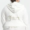 Kvinnor Juicy Couture Plus-Size Ombre Big Bling Velour Hoodie